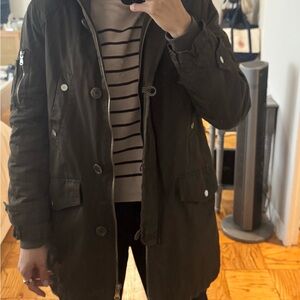 Zara Olive Green Parka Coat